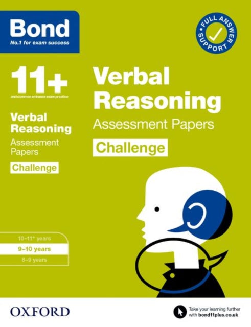 Bond 11+: Bond 11+ Verbal Reasoning Challenge Assessment Papers 9-10 years-9780192778253